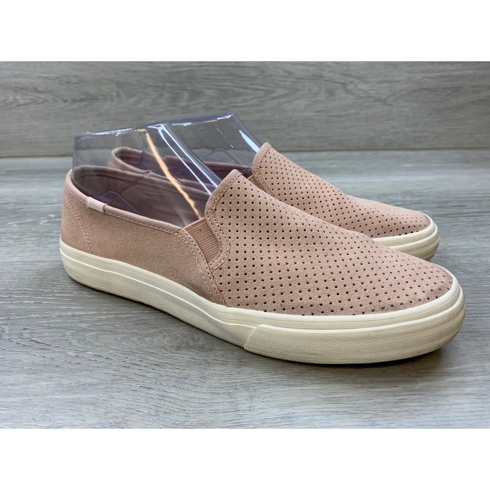 Keds Double Decker Perforated Slip On Sneakers Blush Pink Women's 9.5